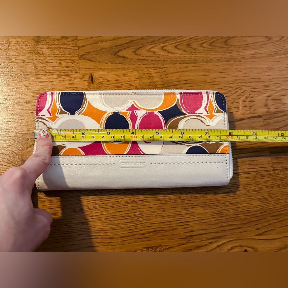 NWT Coach Park Hand Drawn Scarf Print Multicolor Wallet - Picture 14 of 15
